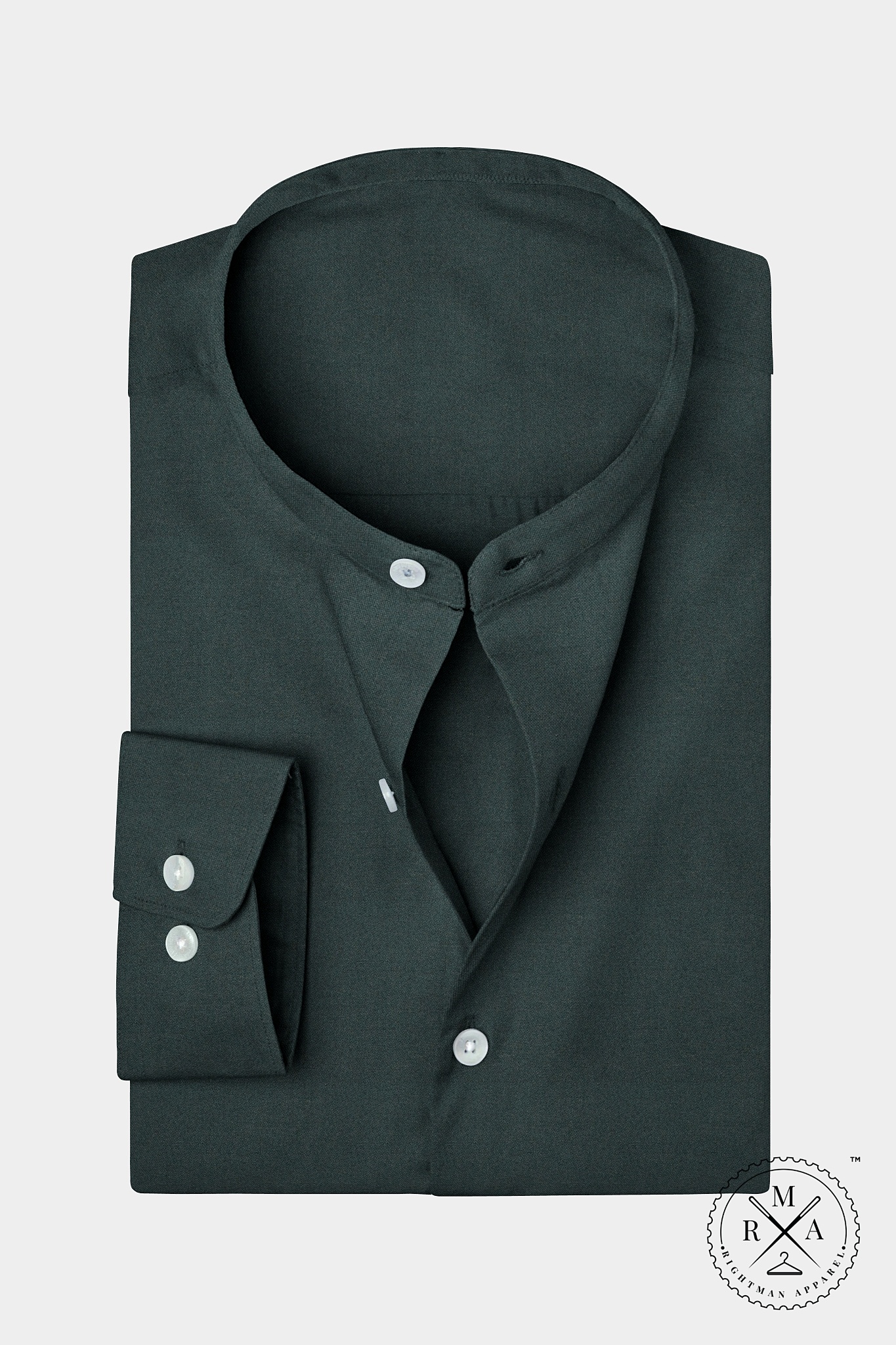 Dark Green Satin Shirt SH342